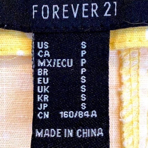 FOREVER 21 Dress, Size S, Yellow & White Polka Dot. - Picture 3 of 6